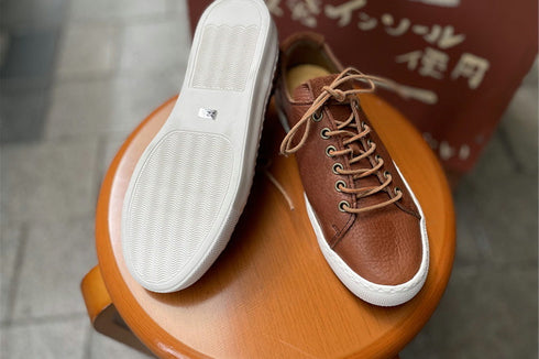 【ant-riche YR0100M ブラウン】MENS AKAUSHI レザースニーカー